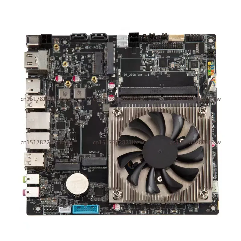 ITX  5800U 5825U All in One Industrial Control Motherboard Soft Router Black  NAS