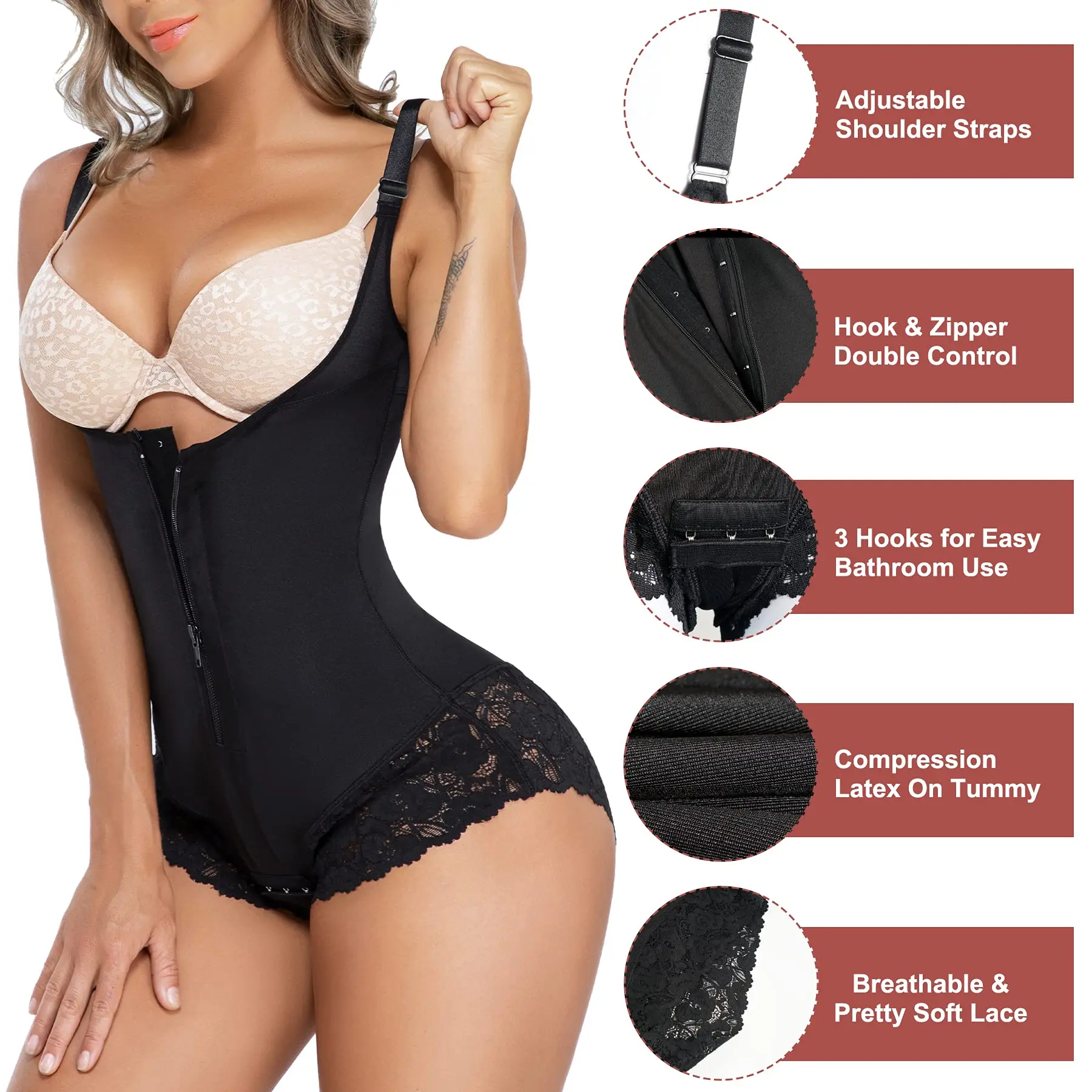 Women Body Shaper Reductive Girdles Underbust Corset Bodysuit Waist Trainer Butt Lifter Colombian Shapewear Tummy Control Fajas