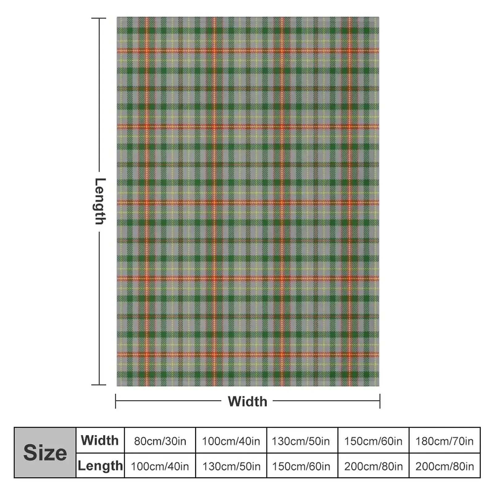 Howells/Powell Family Welsh Dragon Tartan Throw Blanket Comforter Travel Multi-Purpose Blankets