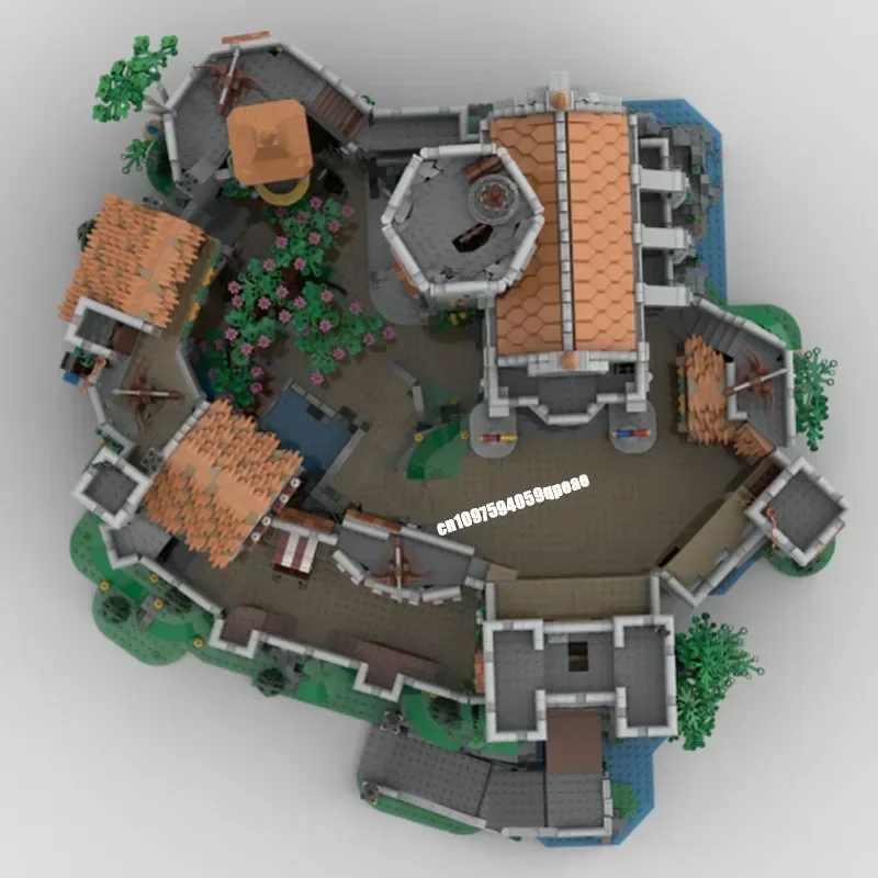 New Hot 8848Pcs Moc European Medieval Street View Knights Castle Model Custom Puzzle Diy Creative Ideas Kids Toys Birthday Gifts