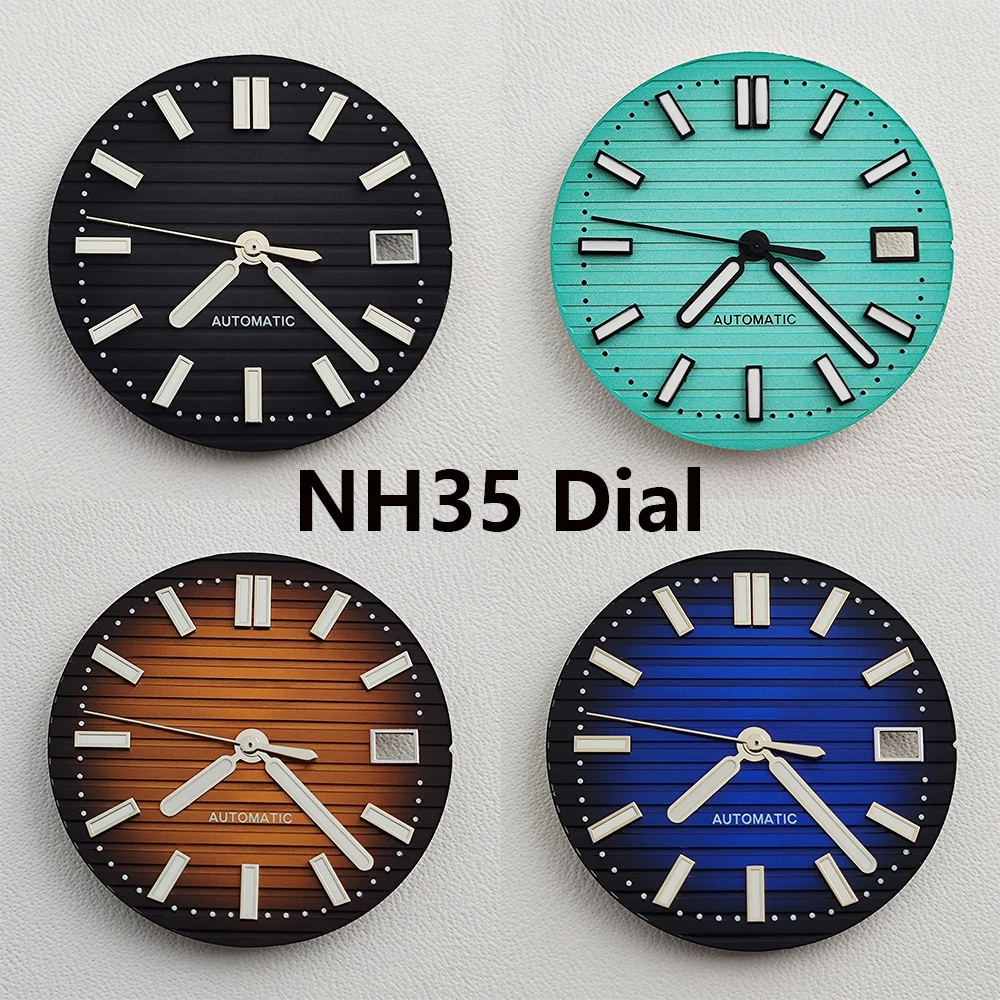 

Hot selling 29.8mm NH35 dial watch dial Nautilus dial green luminous dial suitable for NH35 movement watch accessories