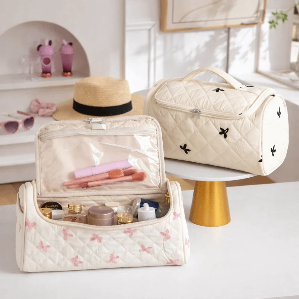 

Portable Travel Cosmetic Bag Large Capacity Shockproof Hair Dryer Storage Bag Anti-Scratch Dustproof Women Toilet Wash Bag