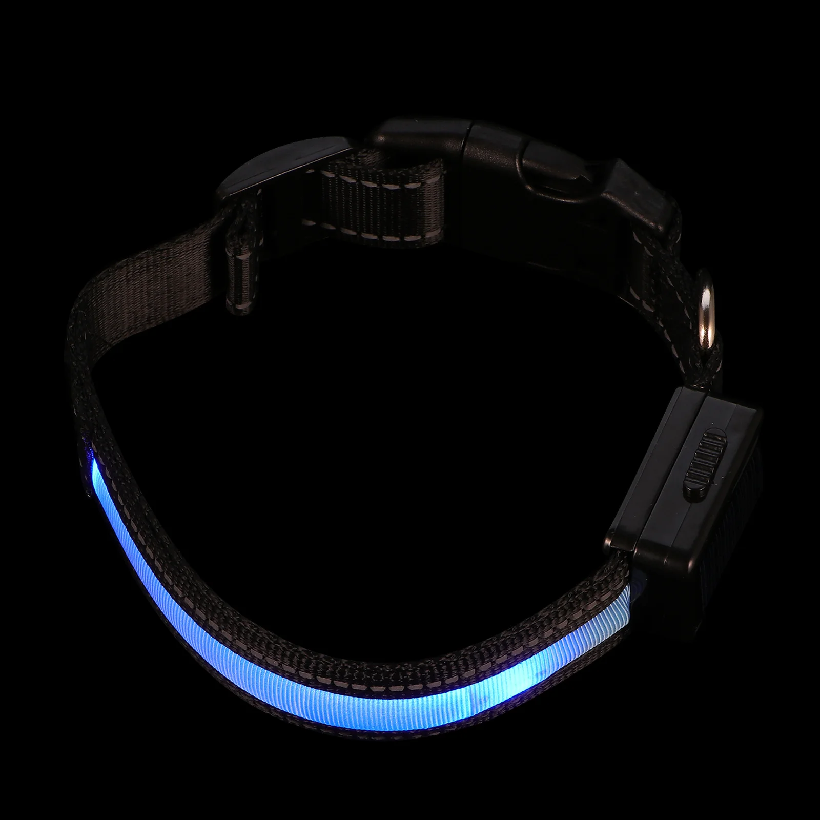 

1 set 1 Set Usb Rechargeable Light Up Dog Collar Glowing Led Flashing Puppy Neck Collar For Pets 3 Modes Long Polyester