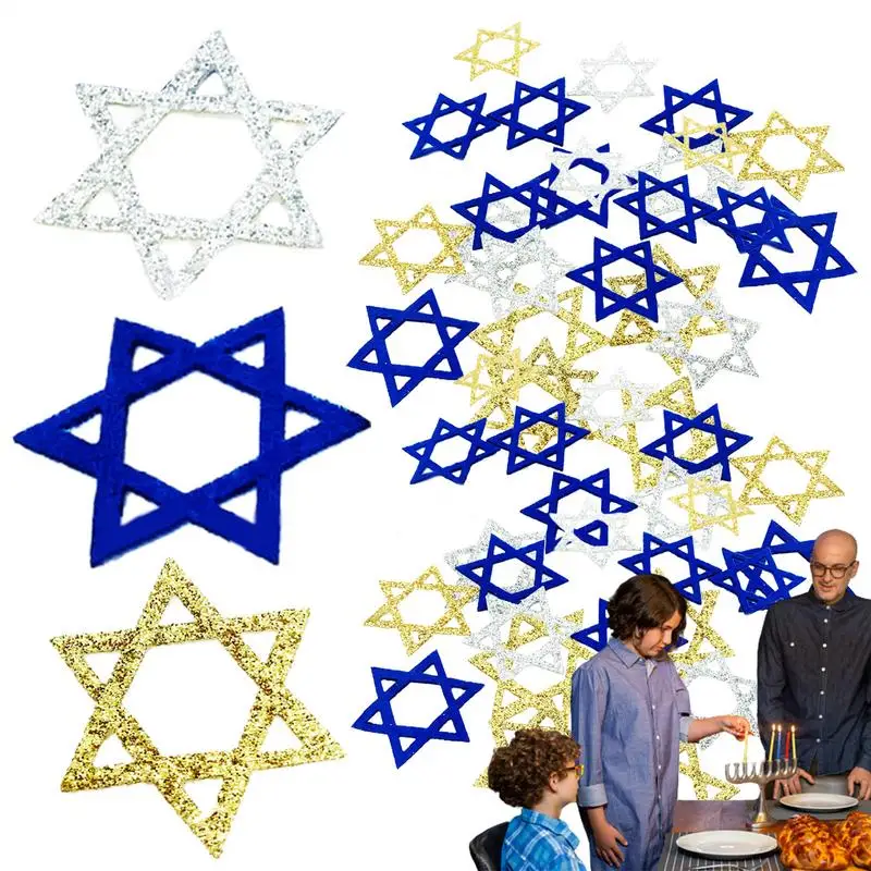 50 Pcs Hanukkah Decoration Non-woven Party Adorn Christmas Sto Table for Decorations Ornament Decorate Centerpiece