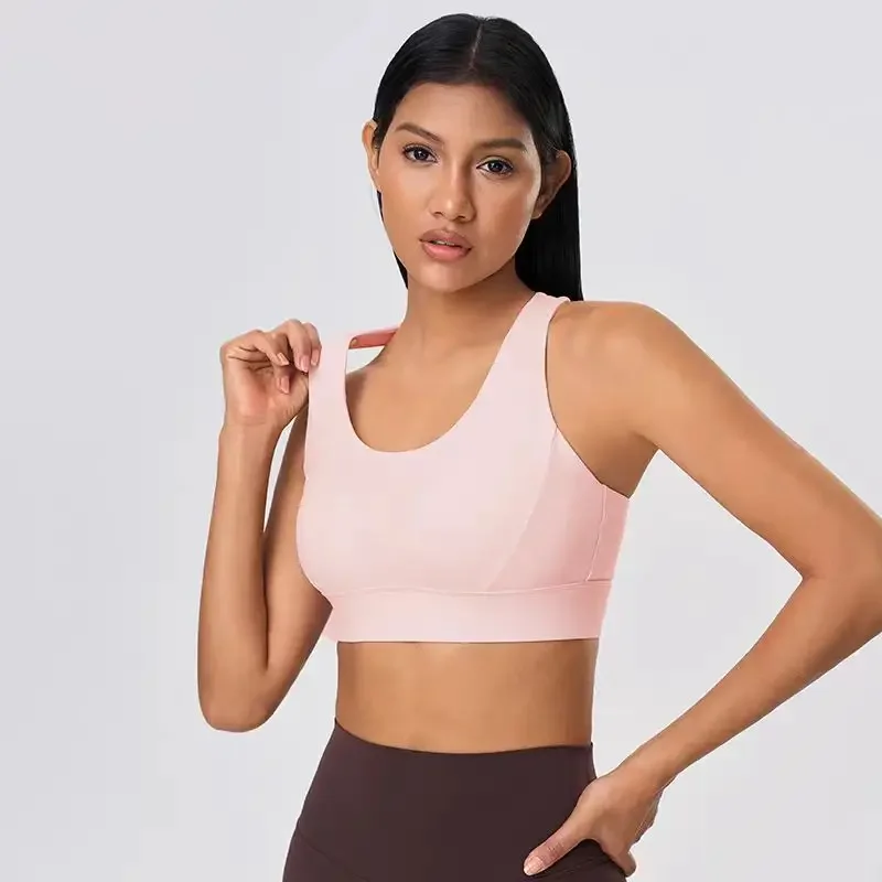

Lemon Women Sports Fitness Bra High Impact Sports Bra Shockproof Push-up Pad Sports Vest Breathable Yoga Underwear Running Vest