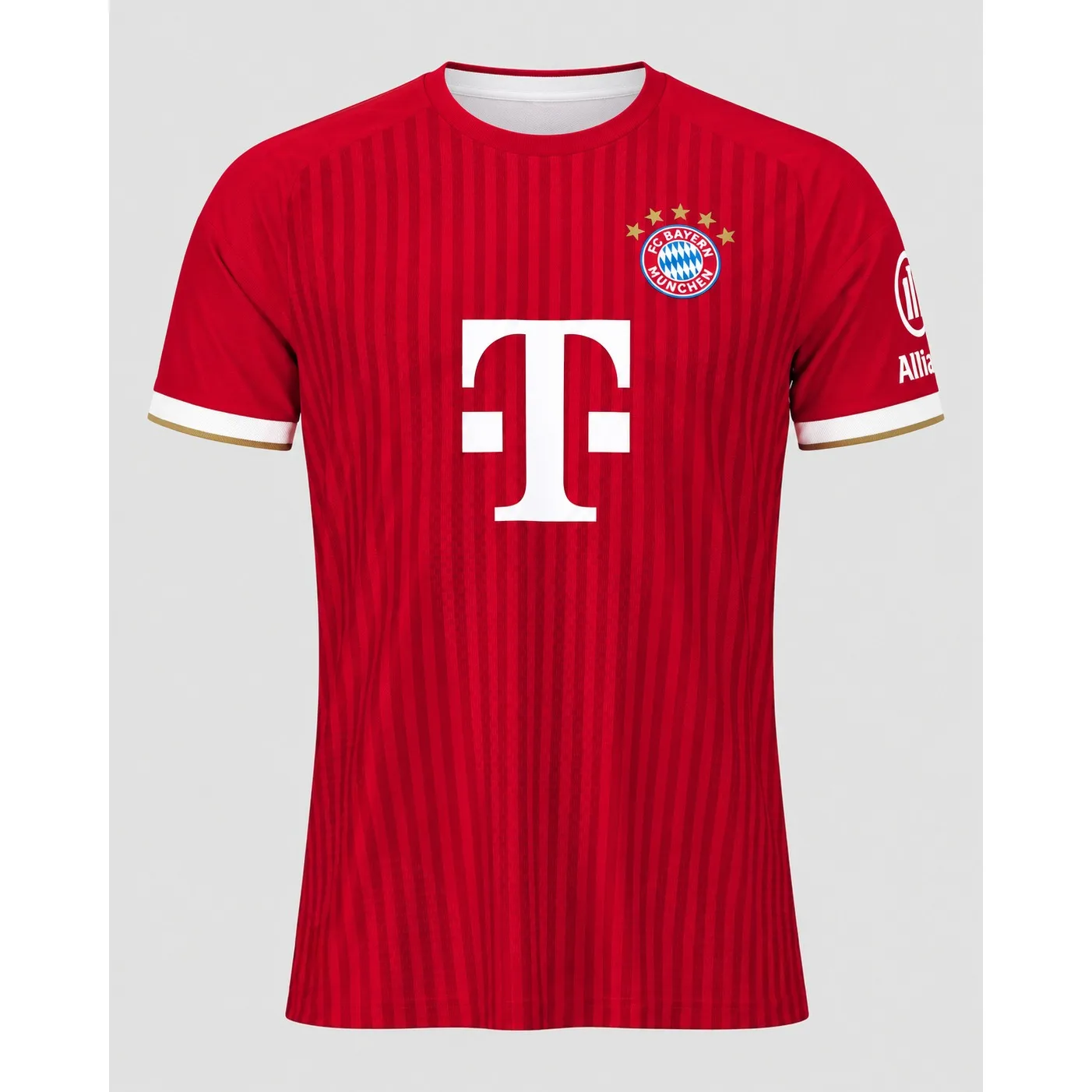 Fußballtrikot für Herren Saison 26-27 Rotes Vertikalmuster Kurzarm Rundhals Schnelltrocknend Fußballshirt für Spiel und Training