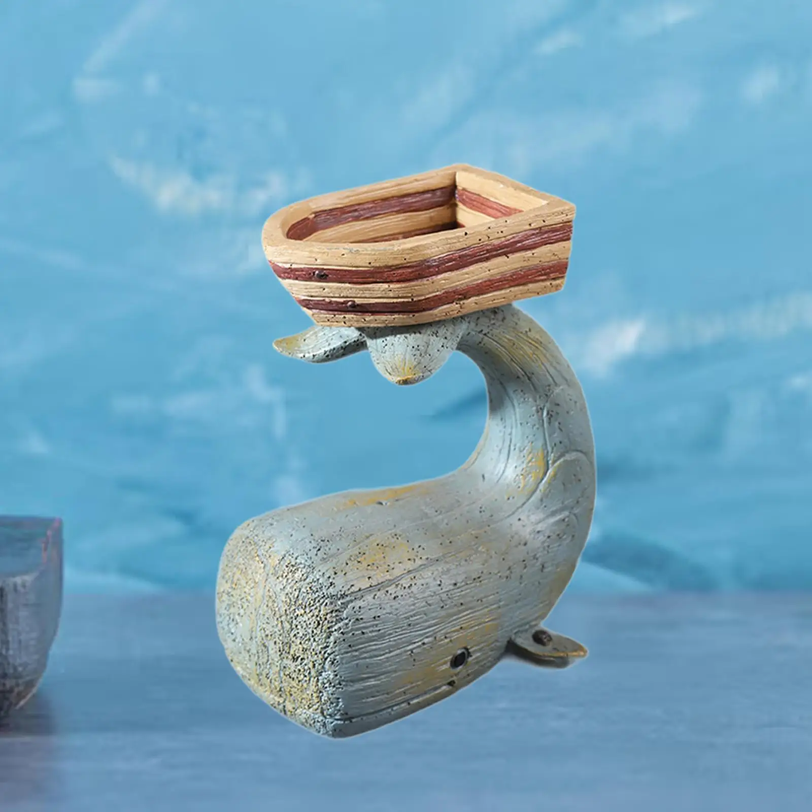 

Скульптура кита, винтажный дизайн, декоративная деревенская центральная часть стола, океан для спальни, настольный ТВ-шкаф, книжная полка, вход