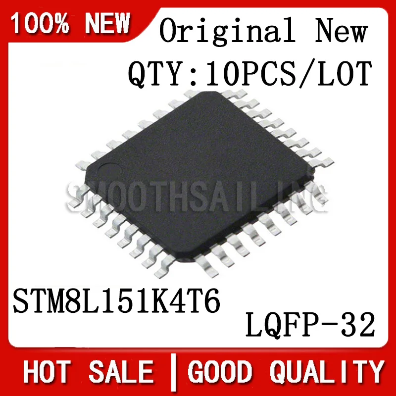 10PCS/LOT New Original STM8L151K4T6 LQFP-32 16MHz/16KB MCU Chipset