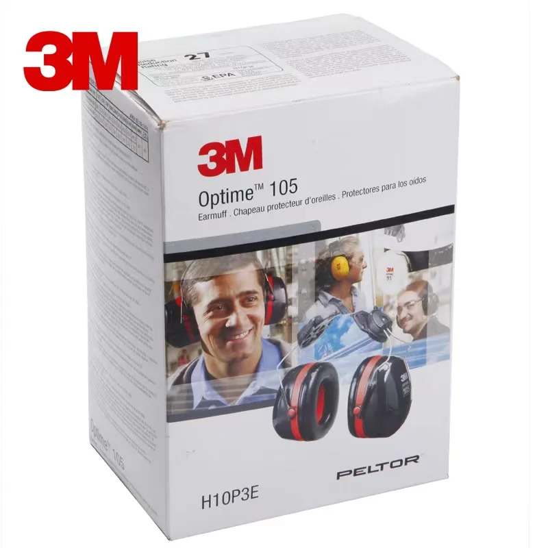 3M H10P3E Earmuffs Optime Earmuffs Hearing Conservation Anti-noise Hearing Protector for Drivers/Workers