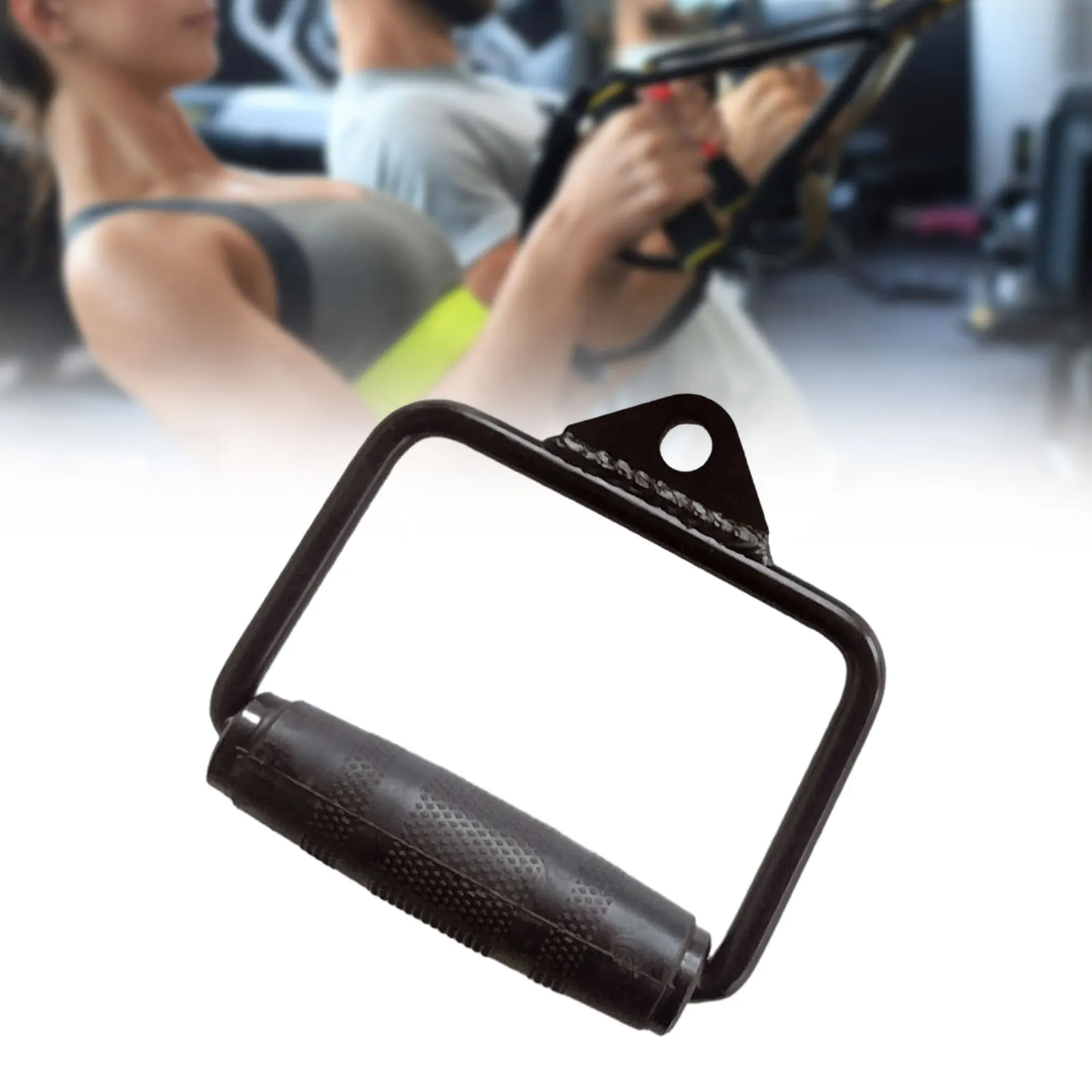 D Row Handle, Cable Attachment Accessories, Rubber Grip, Gym Attachment Handle, Pull Down D Handle, for Weight Workout