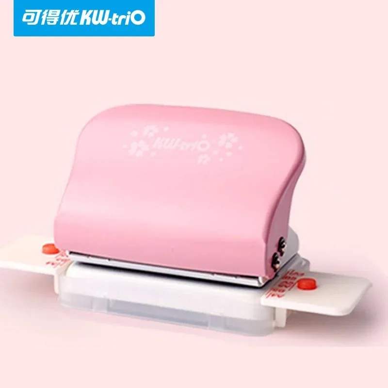 KW-TRIO 6-Hole Paper Punch Handheld 10 Sheet Metal Puncher Support Multiple 20/26/30 Hole Punching Stationery Office Supplies