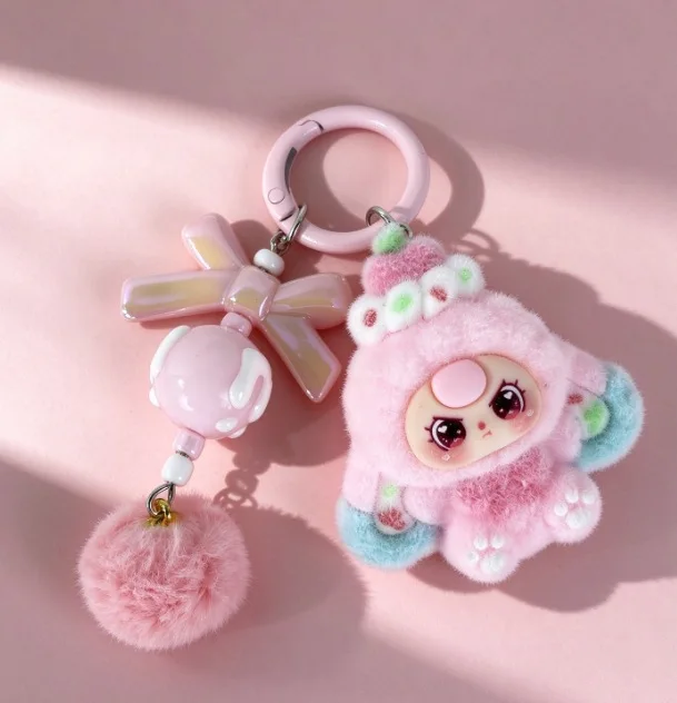 Baby Three Year Old Cute Plush Cartoon Pendant Book Bag Cute Doll Keychain Student Pendant Gift Best Friend