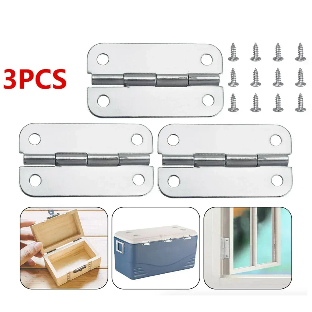 3pcs Cooler Hinges With 12pcs Screws For Igloo Cooler Parts Stainless Steel Cooler Hinges & Screws Replacements Accessories