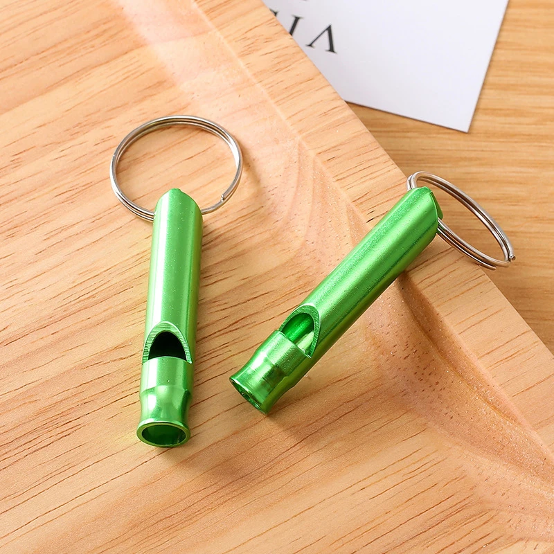 Multicolour Multifunctional Aluminum Emergency Survival Whistle Keychain For Camping Hiking Outdoor Tools Training Whistle