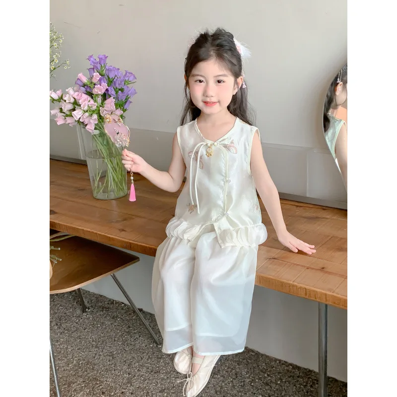 

Girls' Set 2026 New Style Cute Baby Girl Summer Improved Hanfu Children's Summer Clothing New Chinese Style Traditional Outfit