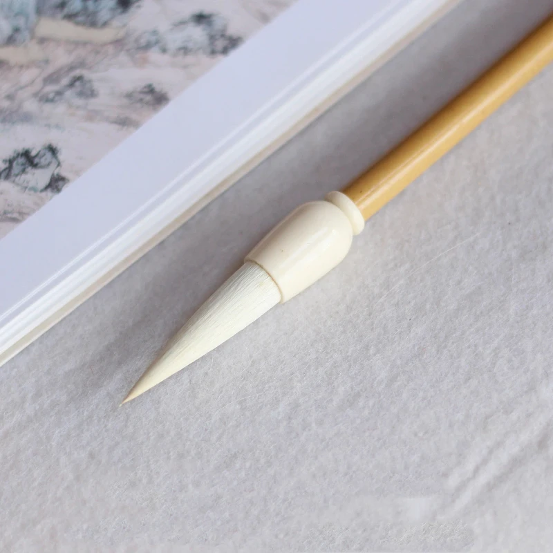 

Seal Script Woolen Hair Calligraphy Brush Official Script Writing Brush Chinese Painting Watercolor Flower Bird Coloring Brush