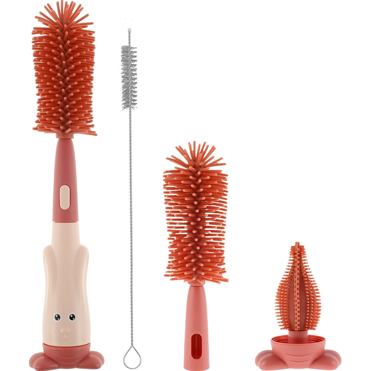 

Silicone Bottle Cleaning Brush Cup Scrubber Glass Cleaner Water Cup Container Straw Cleaning Brush Set Kitchen Cleaning Tool