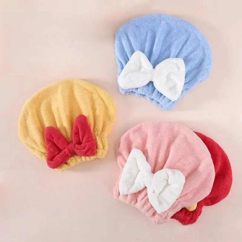 

Coral Fiber Dry Hair Towel, Soft and Absorbent, Quick-drying, Hair Shampooing Cap Towel, Embroidered Head Wrap