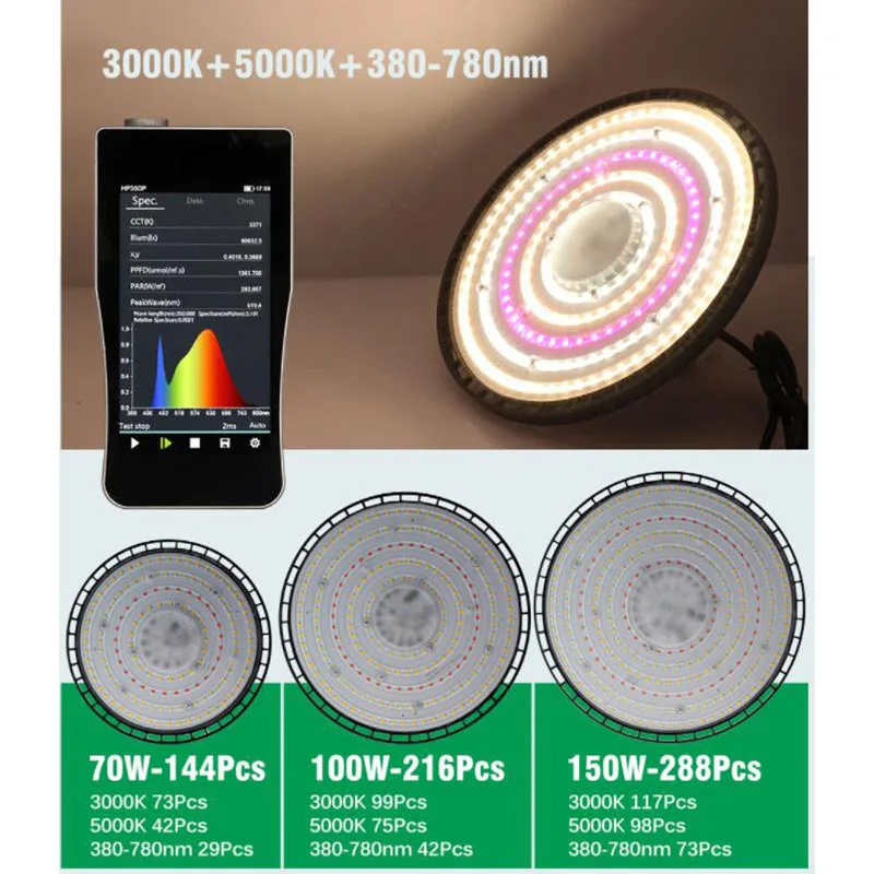 144/288 LED نبات الطيف الكامل تنمو ضوء مصباح لوحة مصباح نباتي لزهرة الخضار داخلي الدفيئة المائية زراعة صندوق النمو q1