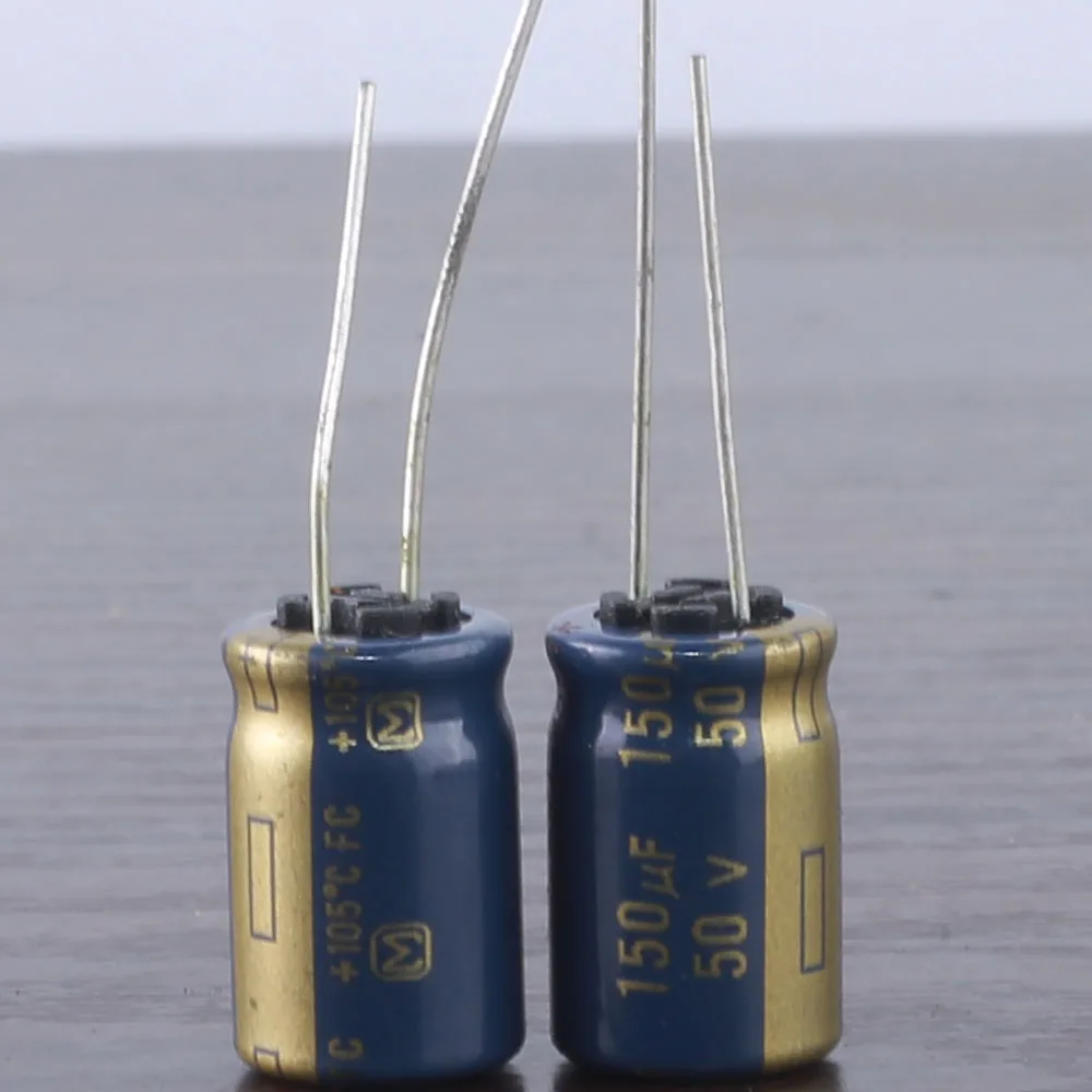 50pcs panasonic FC 150UF 50V  150mfd  electrolytic Capacitor 10*16mm 105°C