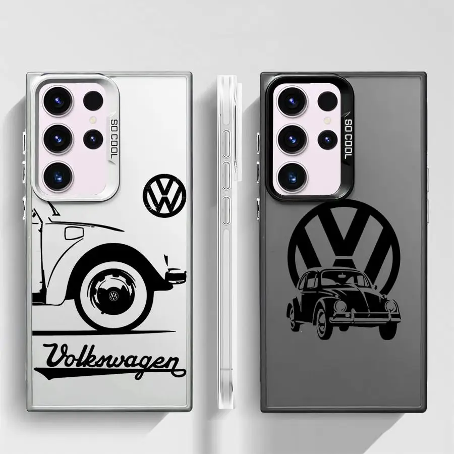 V-VW Cars Logo Phone Case for Samsung Galaxy S25 S24 S23 Ultra S20 S24 FE S24 S22 Plus S23 S20 Ultra Note 20 Ultra Cover