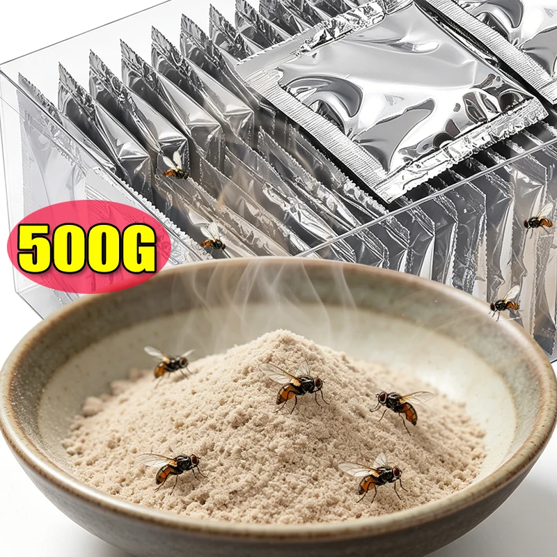 Sobres de Cebo para Moscas de Acción Rápida, No Tóxicos, con Harina de Pescado, Atractivo para Moscas, Libre de Pesticidas, Seguro y Ecológico, Control de Plagas para Jardín