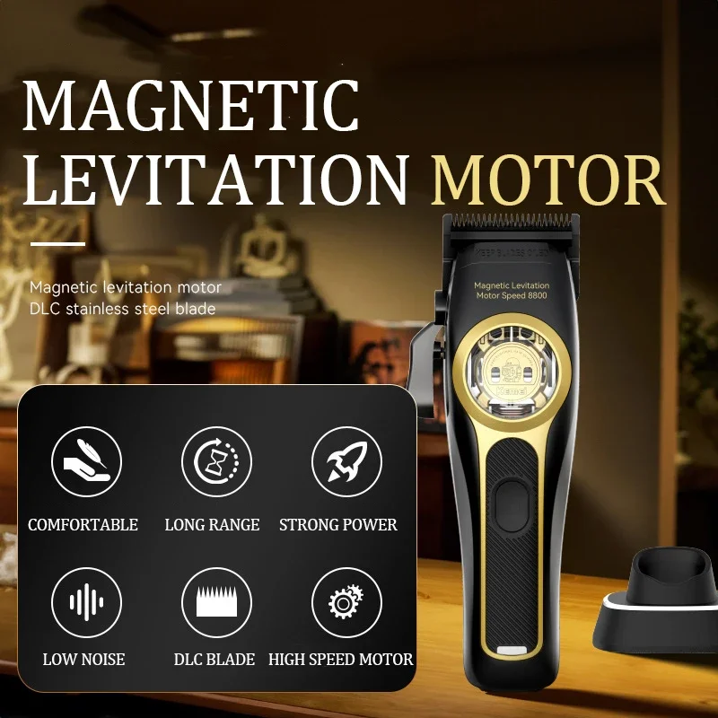 Kemei 2373 Barber Fade Haarschneidemaschine, professioneller Akku-Haarschneider, elektrische Männer-Haarschneidemaschine, magnetischer Motor, 8800 U/min