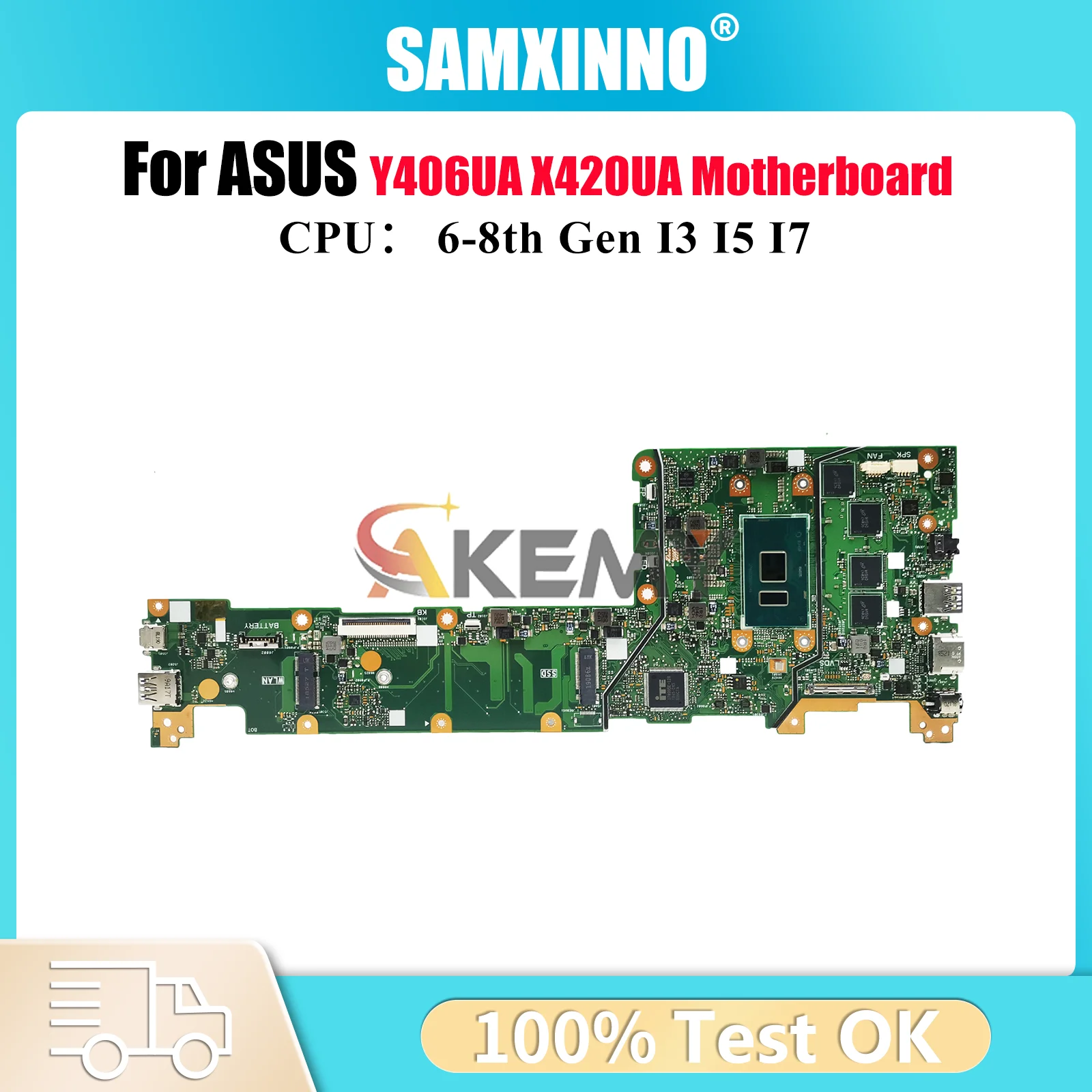 

Материнская плата для ноутбука X420UA для ASUS VivoBook X420U Y406UA X420UA, материнская плата для ноутбука с процессором I3 I5 I7, 100% тестирование, ОК, быстрая доставка
