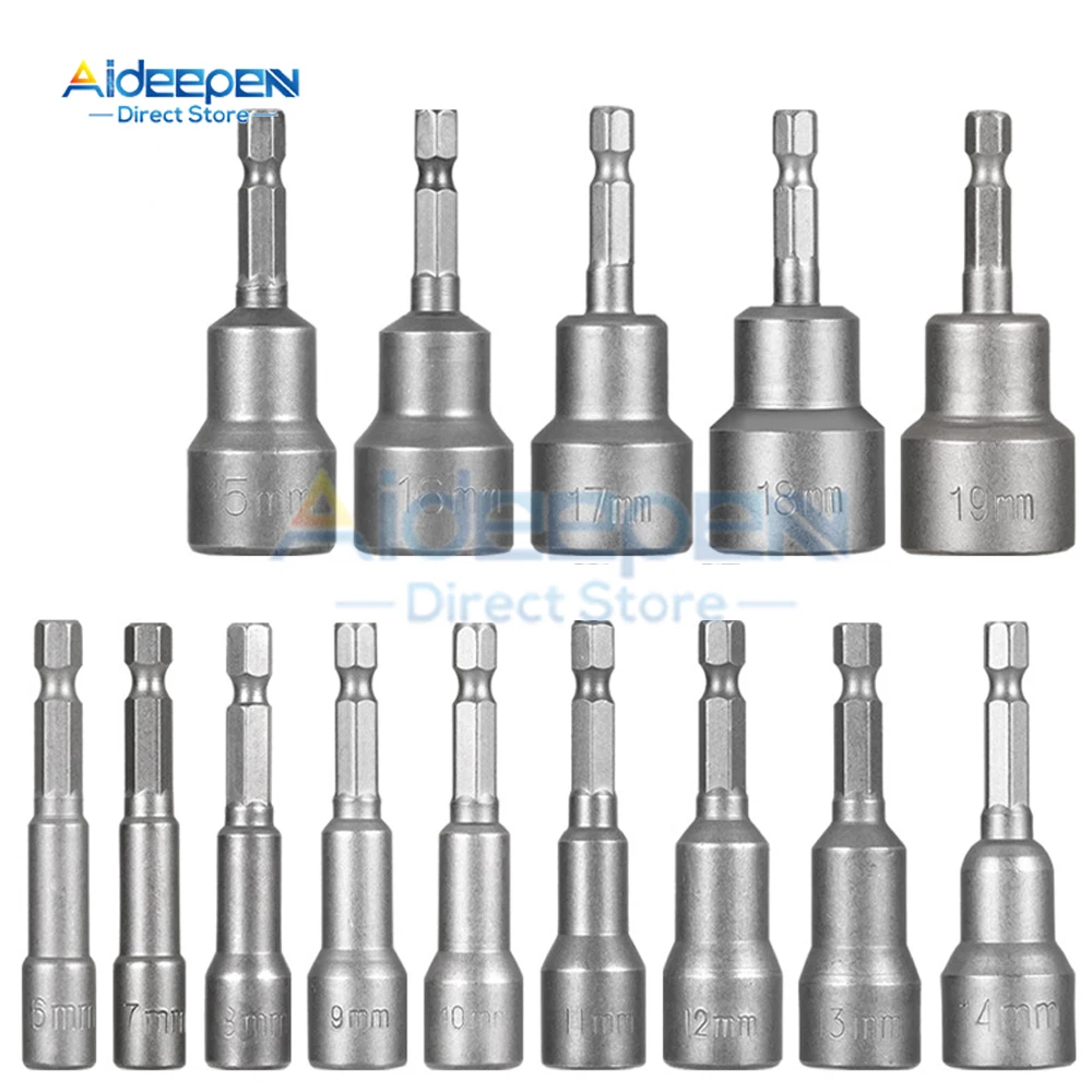 6mm-19mm 六角ソケット スリーブノズル ナットドライバーセット ドライバーセット Schroevendraaier セット ビットセット ツール ソケットレンチ