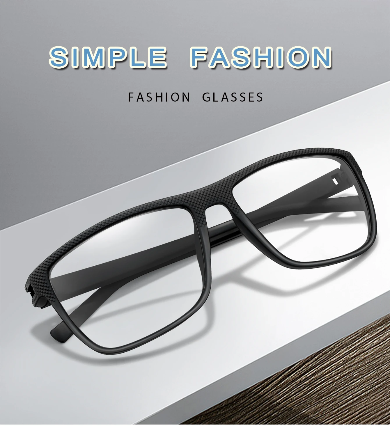 Klassische photochrome Lesebrille für Unisex, quadratischer Rahmen für Presbyopie, Anti-Blaulicht-blockierende Brille für Fernsicht – Detail 1