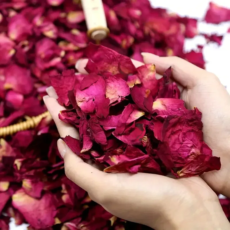 

Fresh Rose Flowers Natural Dried Rose Petals Bath Dry Flower Spa Whitening Shower Aromatherapy Bathing Supply Wedding Decor 500g
