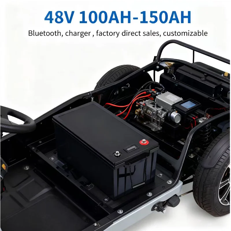 

48V 150AH Li-Ion Lithium Battery Replacement for Golf Cart RV EV Inverter Solar System with 100Ah Capacity And Charger Included