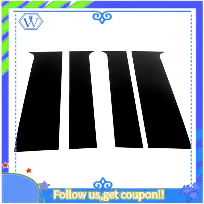 

M46K-Car Window Pillar Posts For Colorado / For GMC Canyon Crew Cab 2015-2022 Door Trim Cover Decal Stickers Black PC