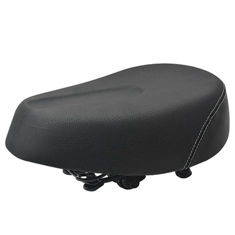 Electric Bike Saddle Widening Four Spring MTB Seat Padded Electric Bicycle Tricycle Scooter Seat Riding Parts, Black