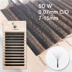 Supmacio w 5d lashes extension eyelash bouquets volume 0.07 c d 12m 5d cílios w tufts brazilian eyelashes