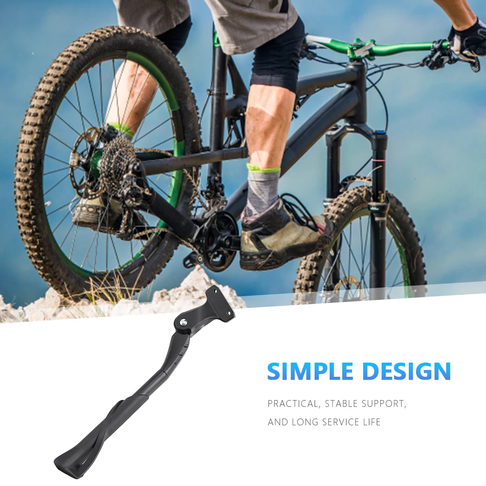 

Side Kick Stand Foot Brace Aluminium Alloy Adjustable Easy Installation for MTB/Snow/folding Bicycle Side Support