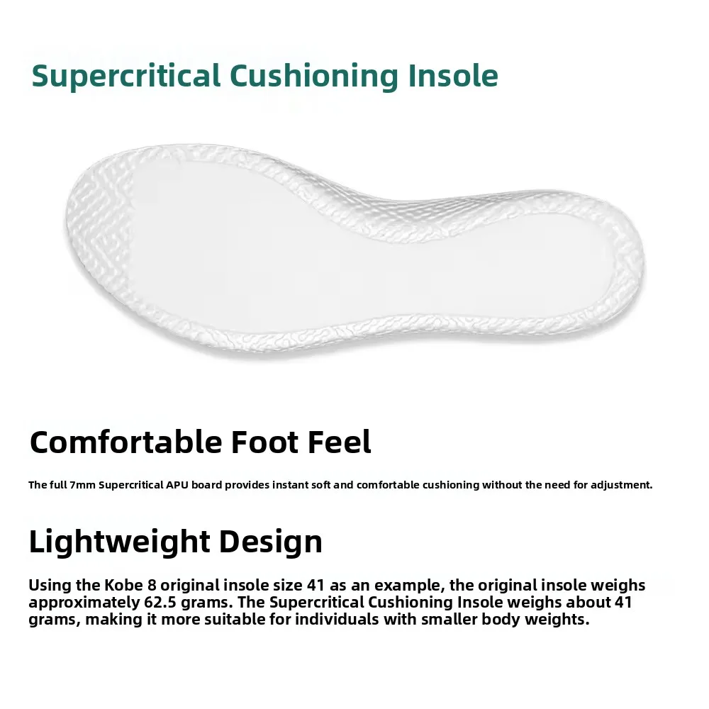 

US8ACC Kobe8 Kobe9 Full Palm Zoom Air Cuion Super Critical o Absorption Replacement Midsole oe Insoles