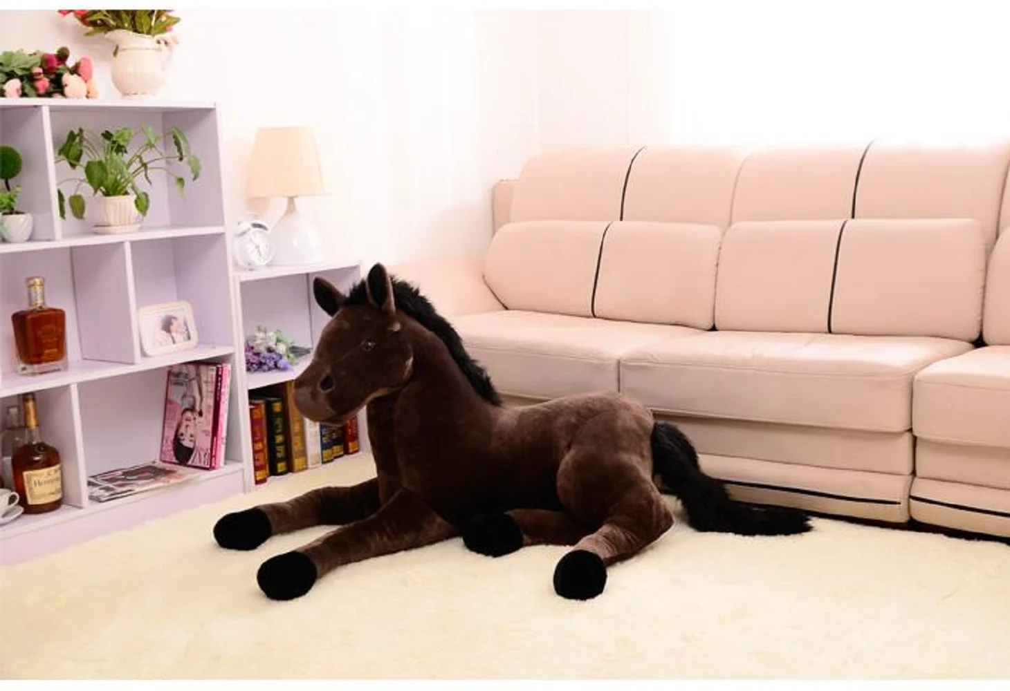 

cute simulation plush horse toy stuffed brown horse doll gift about 70cm