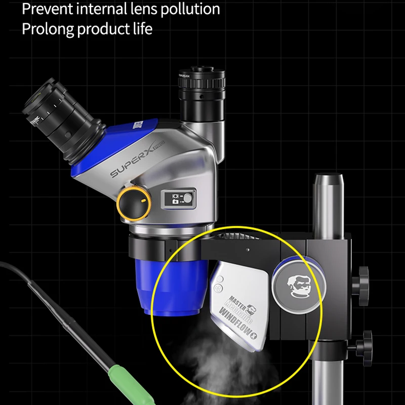 MECHANIC WindFlow X Smoke Exhaust Instrument with Light Microscope Motherboard PCB Repair Welding Smoke Removal Lighting tool