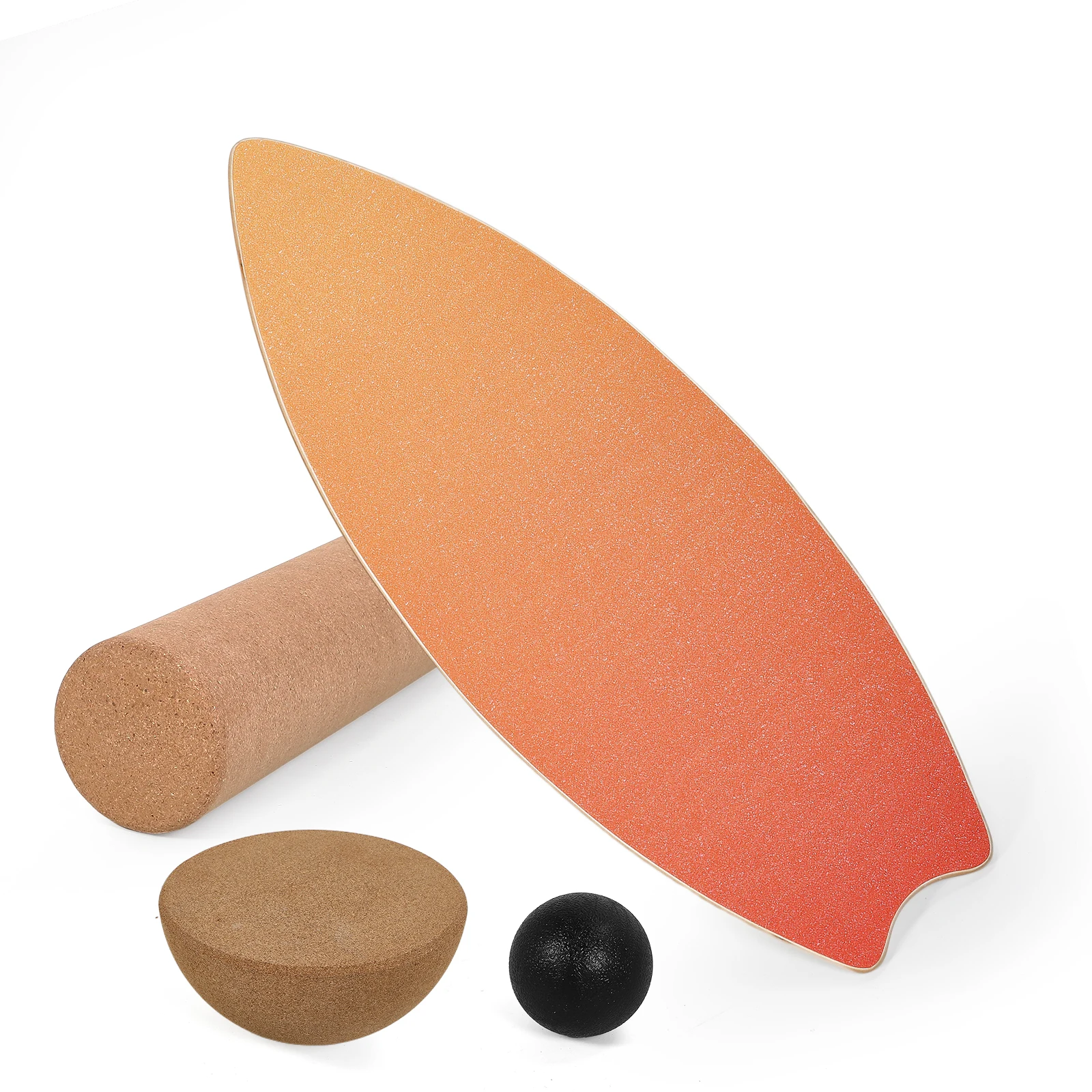 Tabla de Equilibrio para Adultos, Entrenamiento de Equilibrio, Superficie de Madera con Tratamiento Antideslizante, Incluye Rodillo, Pelota de Equilibrio Hemisférica
