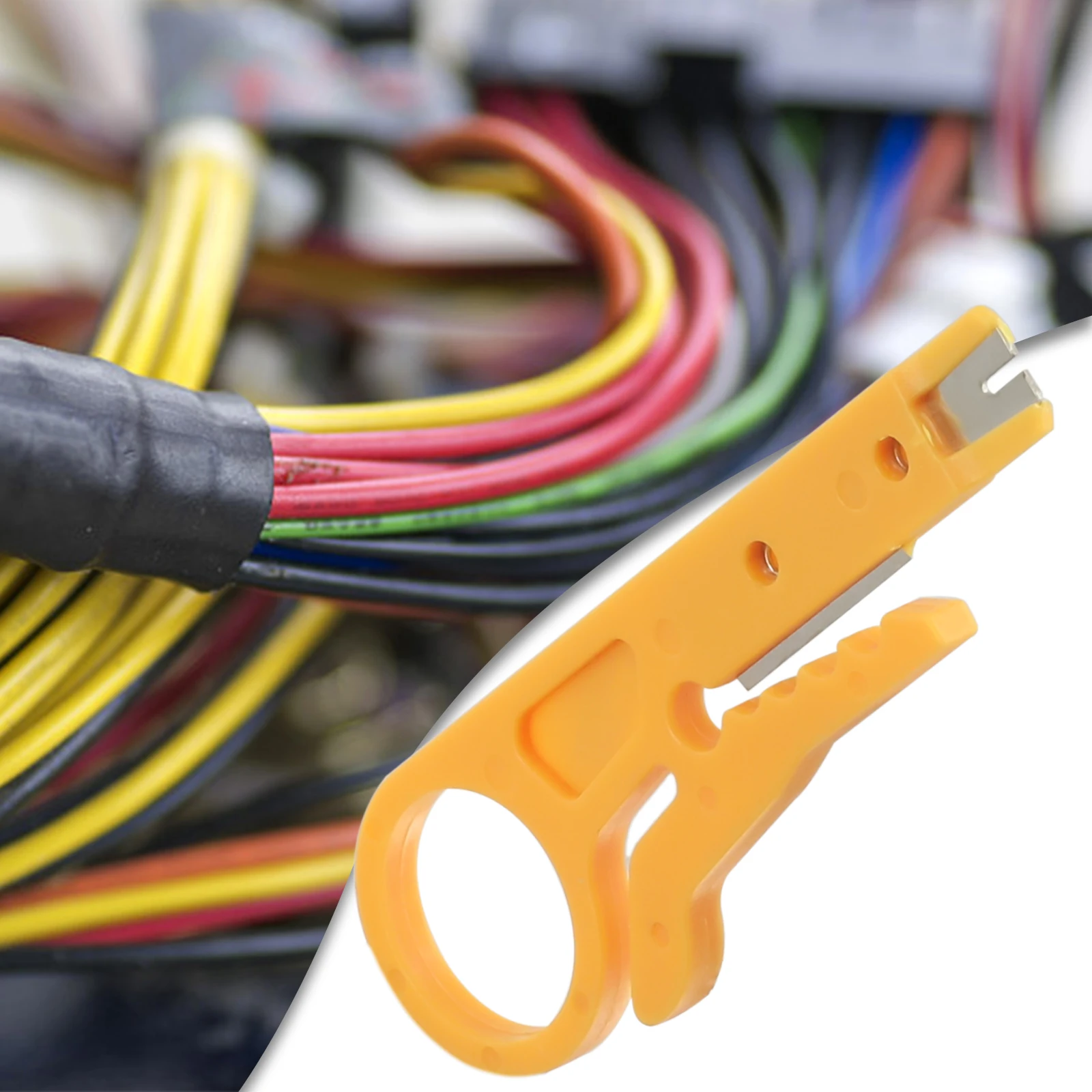 Simple To Use Wire Cutter Strip Twisted-pair UTP STP Data Cables Yellow 1pcs 9cm Connectors Die Cut Wire Safety