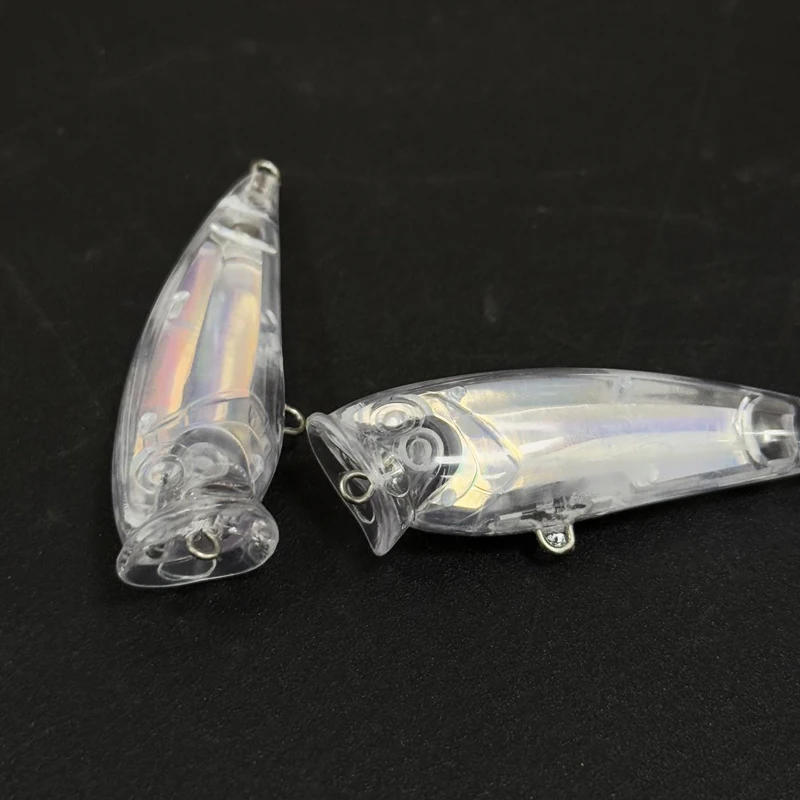 Popper sin pintar 70mm 7.5g Topwater para pesca de superficie - imagen 3