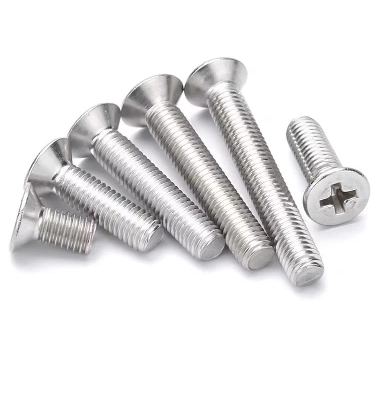 GB819 Болт с крестообразным шлицем и плоской потайной головкой, нержавеющая сталь 304 A2-70, M2 M2,5 M3M3,5 M4