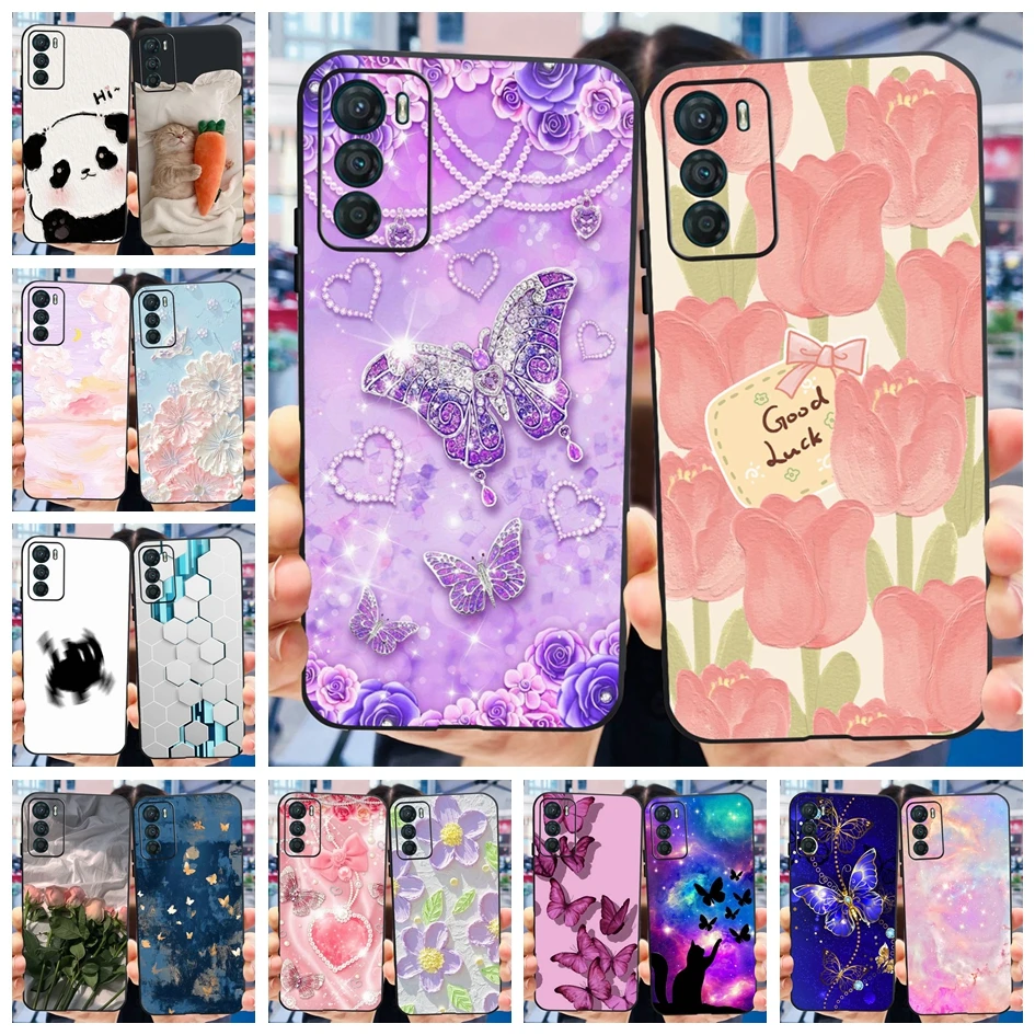 For Motorola Moto G42 Case Cover Fashion Butterfly Soft Silicone Phone Cases For Motorola G42 XT2233-2 Bumper MotoG42 Back Cover