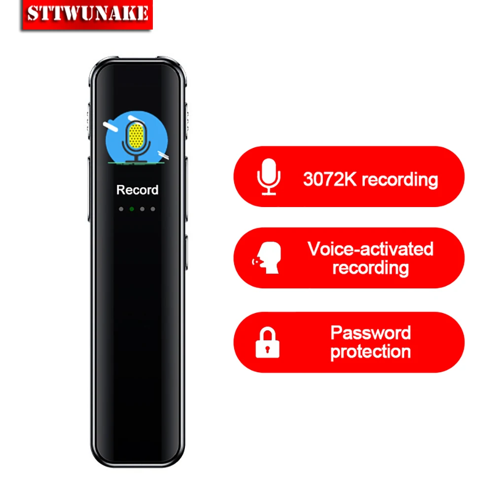 

Voice Recorder Recording Activated Audio Sound Digital Professional Dictaphone USB PCM 3072Kbps