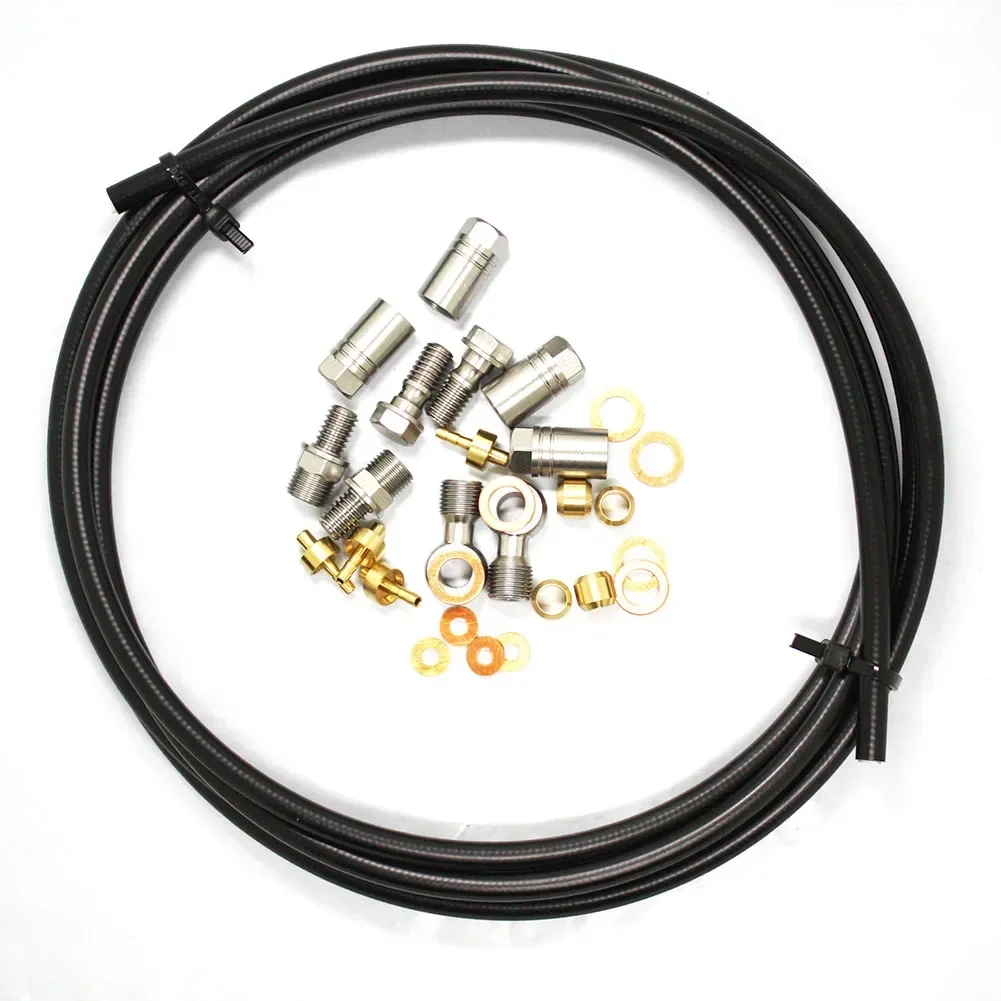 

Practical Durable Disc Brake Hose ABS + Metal Brake Lever Hydraulic Line Tube Length 2.5m For Front Rear Calipers