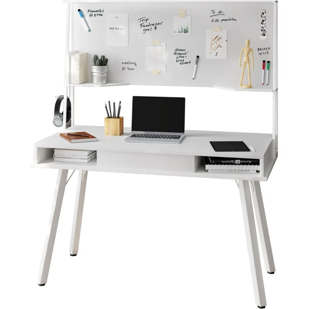 

Techni Mobili Study Computer Storage & Magnetic Dry Erase White Board Home Office Desk