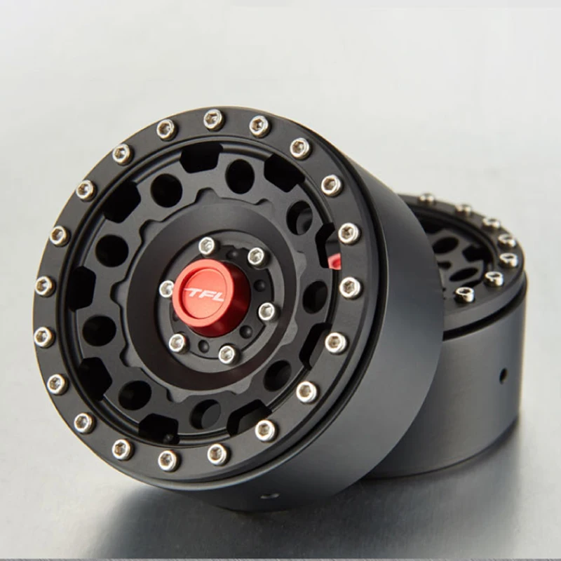 2pcs Simulated Weighted Wheels Hub L Style Aluminum Alloy 1.9 Inch 9 Spoke Wheels Hub for 1/10 RC Crawler Car Traxxas DIY Parts