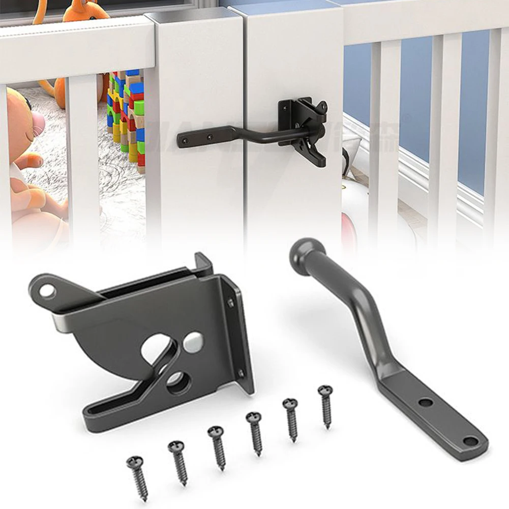 Auto Gate Latch with Bolt for Pasture Garden Fence Farm Gate Carbon Steel Automatic Slam Catch Garden Hardware