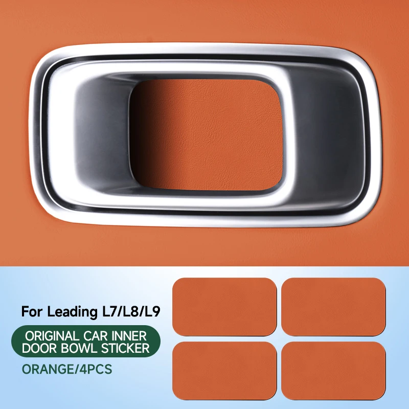 

Suitable For Leading Ideal LiXiang L7L8L9 2022-2024 Car Door Inner Handle Leather Protection Stickers Auto Interior Accessories